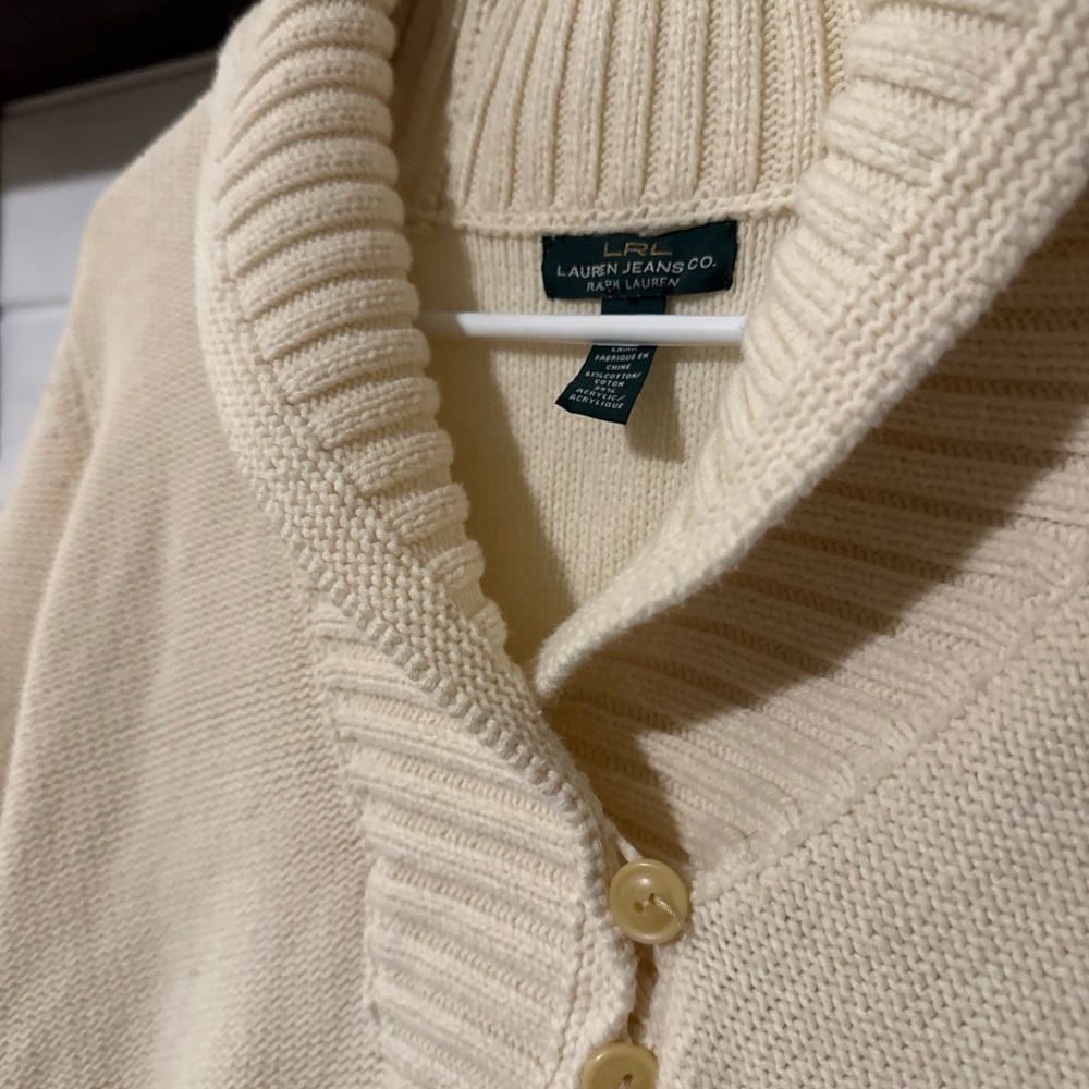 Ralph Lauren Cream Cowl Neck Sweater - Picture 2 of 4